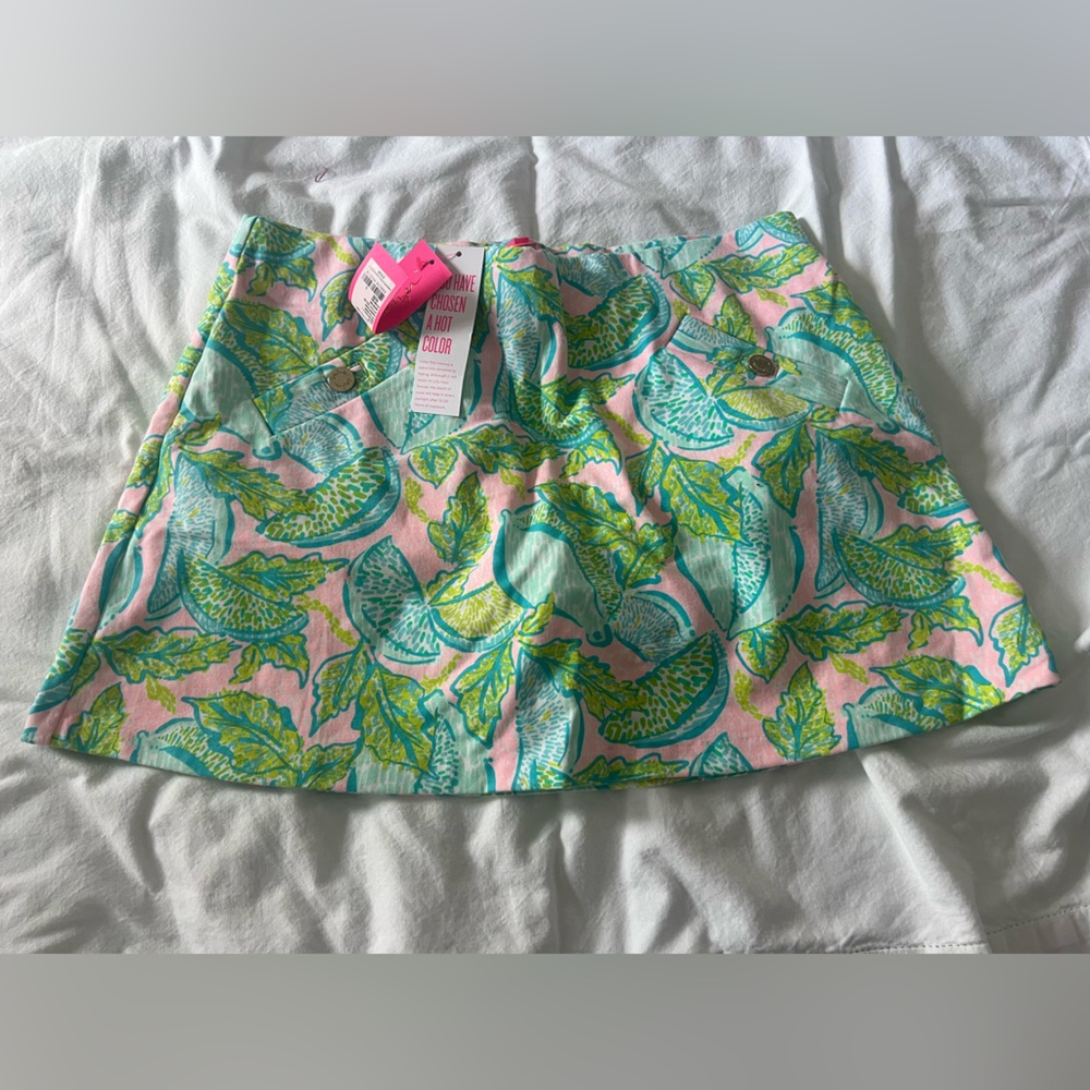 NWT Lilly Pulitzer Madison Skort, Size Large, Urchin Pink Print